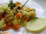Рис с замороженными мидиями и овощами