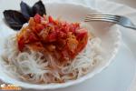 Пьяные спагетти с рисовой лапшой