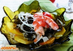 Рецепт: Салат из морской капусты по-амурски  