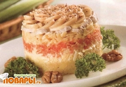 Салат слоеный с курицей