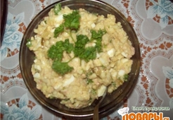 Салатик из печени трески