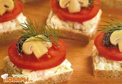 Бутерброды с грибами