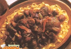 Рецепт: Заяц с каштанами и тальятелле