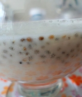 Кунжутное молоко с медом и чиа