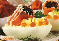 Рецепт: Канапе "Рыбное ассорти"