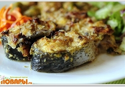 Рецепт: Толстолобик под грибным соусом