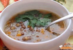 Суп из зеленой чечевицы