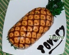 Рецепт: Торт-рулет «Ананас»