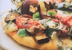 Рецепт: Пицца из поленты с запеченными овощами