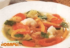 Суп картофельный с кабачками и цветной капустой