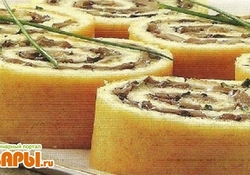 Рецепт: Рулетики пикантные