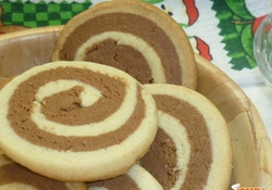 Рецепт: Печенье Спиральки Шоколайм