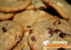 Рецепт: Печенье с кусочками шоколада