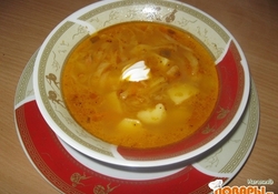 Рецепт: Борщ с рыбными консервами