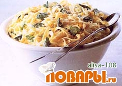 Рецепт: Тальятелле с маскарпоне, базиликом и лимоном