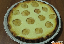 Рецепт: Французский летний пирог с творогом и персиками