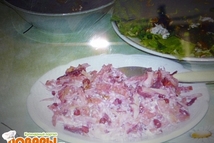 Шаг 2: Все составляющие ингредиенты выкладываем секторами …