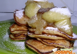Рецепт: Блинчики с яблоками