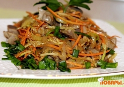 Рецепт: Салат Куриные пупки по-корейски