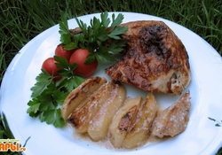 Рецепт: Курица с картошкой в аэрогриле