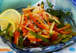 Рецепт: Крабовый салат по-московски  