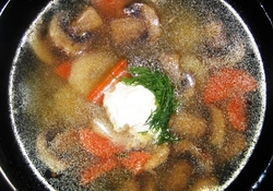 Рецепт: Суп из шампиньонов