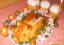 Рецепт: Мясной рулет "Пасхальный поросенок"