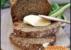 Рецепт: Домашний ржаной хлеб с тмином 