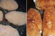 Шаг 2: Свернуть, обвалять в сухарях, обмакнуть …