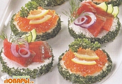 Канапе с рыбой и икрой