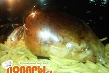 Шаг 4: Кладём пакет с цыплёнком на …