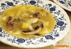 Грибной суп с плавленым сыром