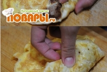 Шаг 5: Обжаренную бризольку выложить на поверхность …