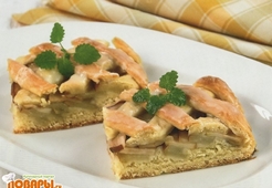 Пирог с грушами и яблоками