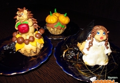 Маффины шоколад+фундук