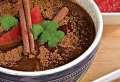 Шоколадный суп с грейпфрутом