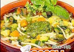 Рецепт: Минестроне с соусом песто