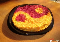 Рецепт: Салат Инь-Янь