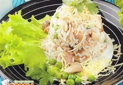 Ризотто с рыбой и грибами