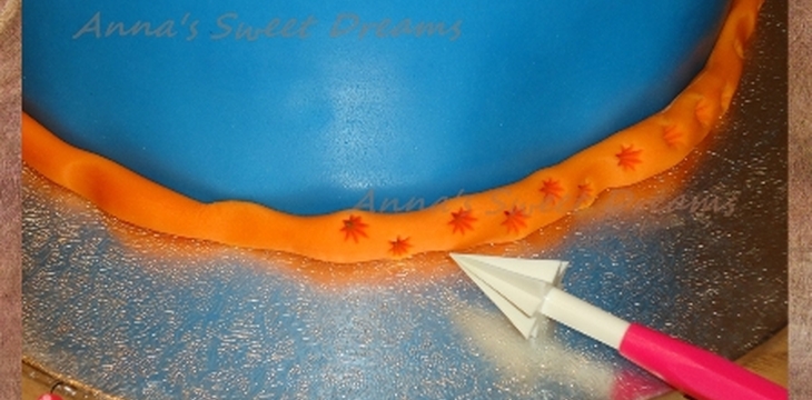 Шаг №17 МК Торт Русалочка Ариэль от Annula