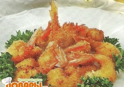 Рецепт: Креветки в хрустящей корочке