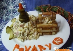 Рецепт: Оливье "Пришла зима нарядная..."