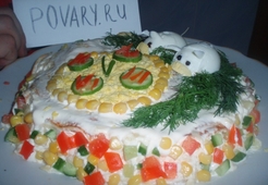 Закусочный торт "Новогодний светофор"