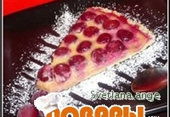 Пирог открытый с вишней и миндальным кремом