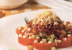 Салат с сухариками