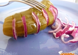 Рецепт: Закуска "Нарядный огурчик"