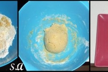 Шаг 2: Ингредиенты для теста соединить,тесто вымесить,скатать …