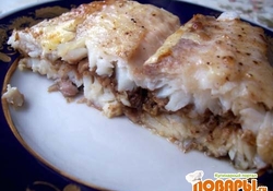 Рецепт: Рыбное филе, фаршированное орехами