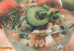 Рецепт: Салат гороховый с яблоками