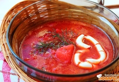 Постный борщ